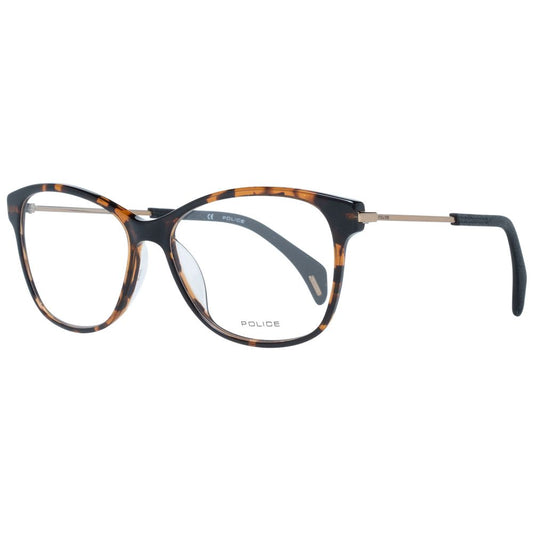 Brown rectangle women optical frame with plastic lenses and full-rim style
