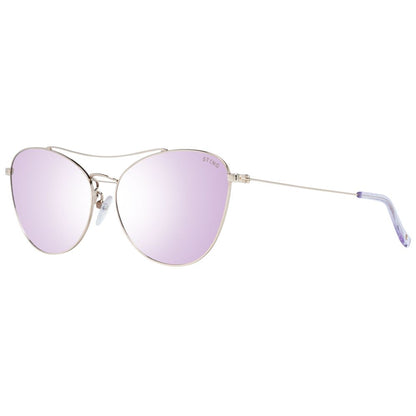 Stylish gold cat eye sunglasses for women with mirrored lenses