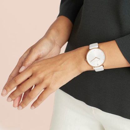 Pierre Cardin white women's watch with 3 ATM water resistance

