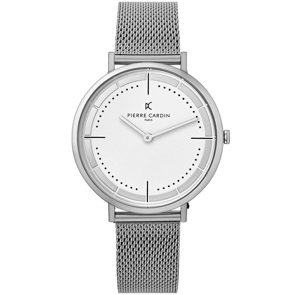 Pierre Cardin Silver Men Watch with Stainless Steel Wristband and Classic Elegant Style