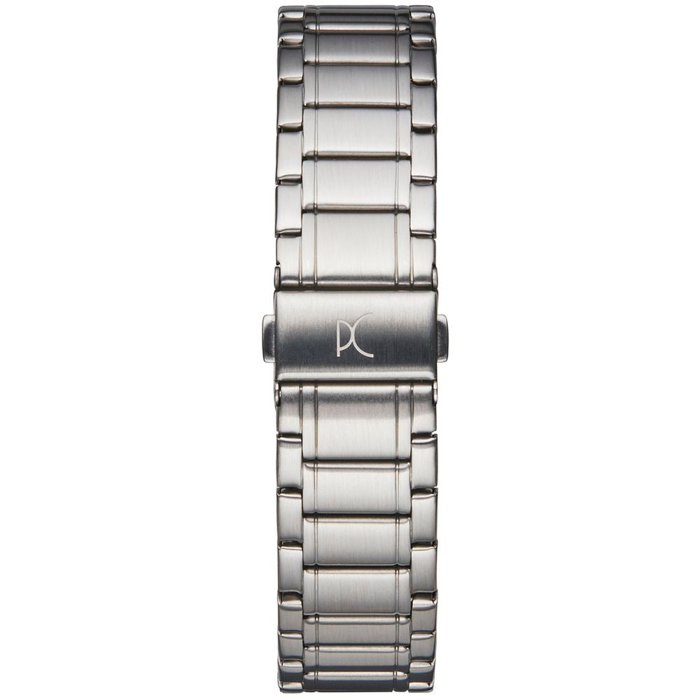 Analog display black men's watch with mineral glass