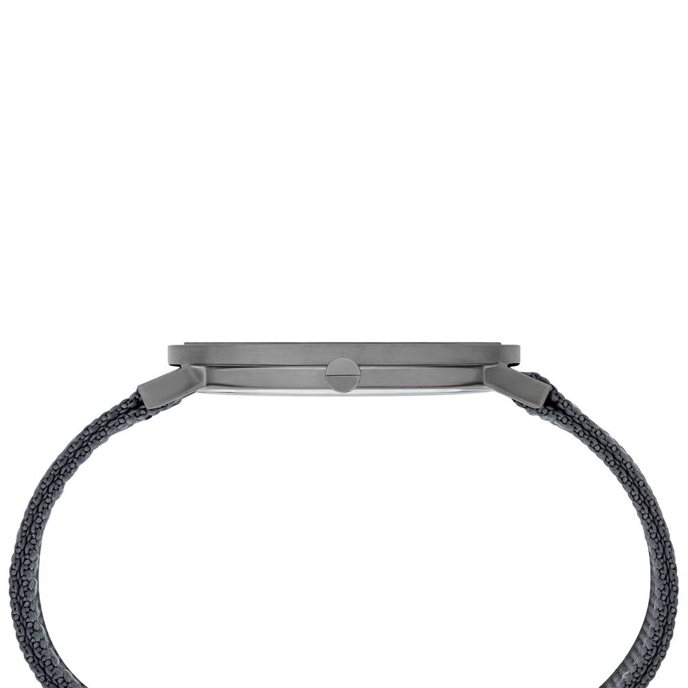 Classic and Elegant Gunmetal Pierre Cardin Gray Men Watch with Blue Display and Mineral Glass