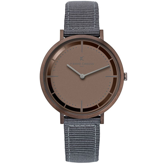 Pierre Cardin Gray Men Watch with Gunmetal Stainless Steel Case
