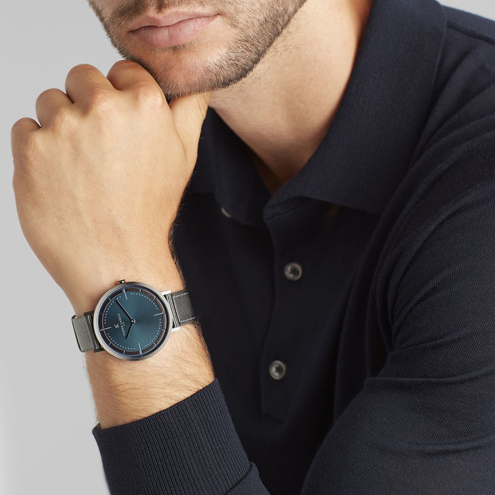 Gunmetal Pierre Cardin Gray Men Watch with 42mm Case Length and No Extra Function
