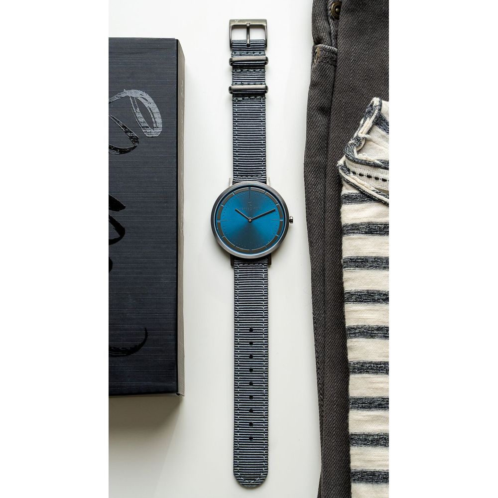 Quartz Battery Gunmetal Pierre Cardin Gray Men Watch with 195 max Wrist Circumference