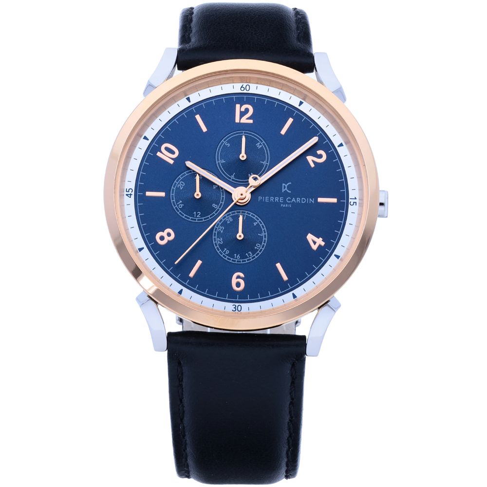 Classic and Elegant Silver Men Watch with Day and Date Functions
