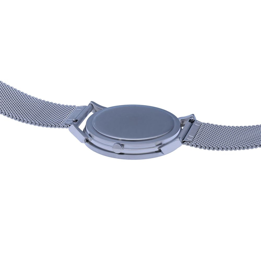 Quartz Battery-Powered Silver Men's Wristwatch