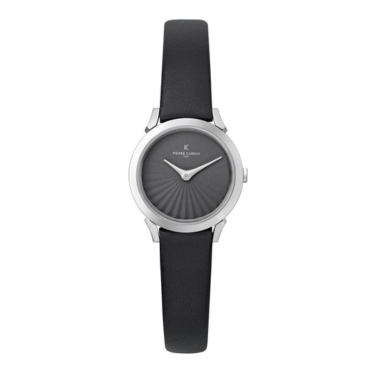 Pierre Cardin Black Women Watch with Leather Wristband