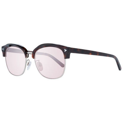 Bally Brown Unisex Sunglasses with Rose Mirrored Plastic Lenses