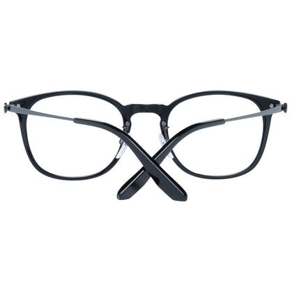 Black unisex optical frames with plastic frame and 52mm lenses width