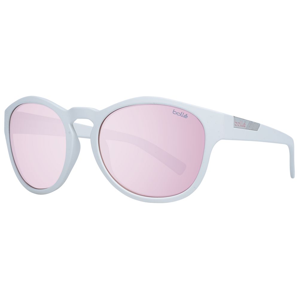 Bolle white unisex sunglasses with polarized lenses and UV protection