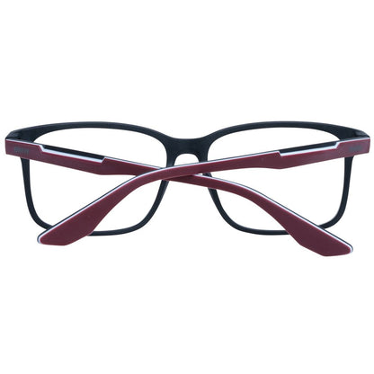 Black Men Optical Frames with Plastic Frame, 55-15-145 size, and Multicolor Frame color