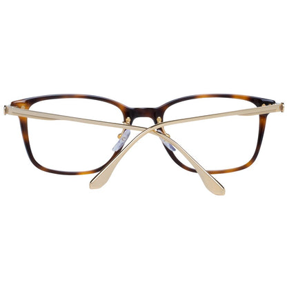 Men's trapezium style brown optical frames with multicolor metal and plastic frame, demo plastic lenses, 54-20-145 size