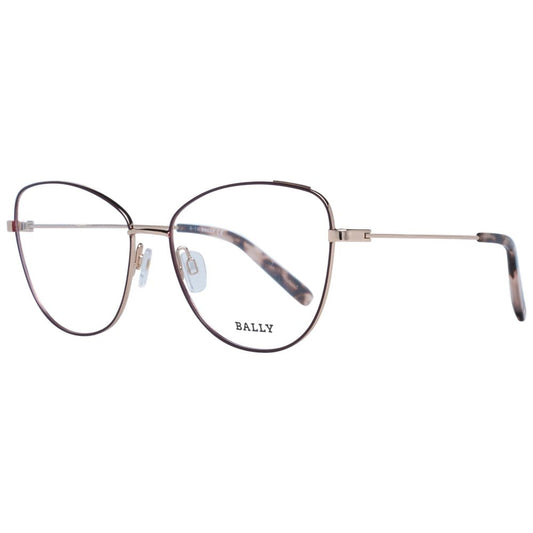 Burgundy metal women optical frames with cat eye style