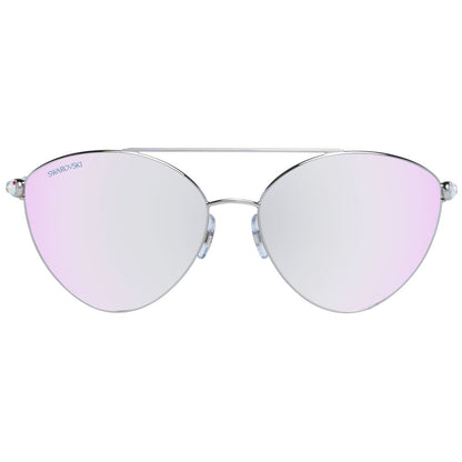 Metal Aviator Sunglasses for Women with Silver Frame