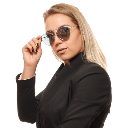 Swarovski Silver Sunglasses with Full-Rim and Branded Case