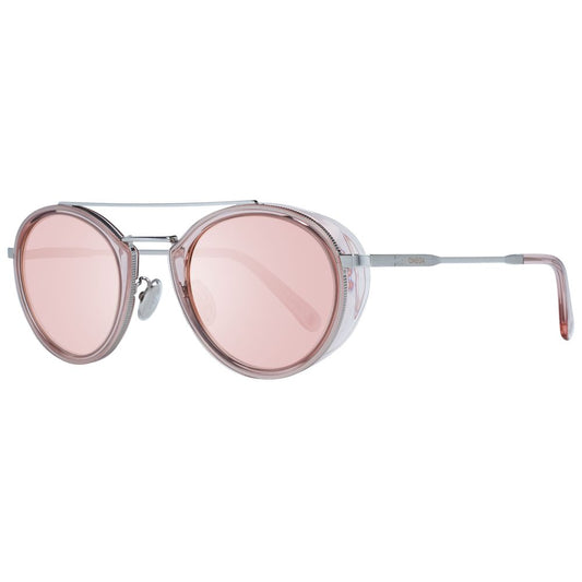 Omega Pink Men Sunglasses with Rose Metal Frame and Burgundy Mirrored Lenses
