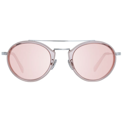 Aviator style men sunglasses with rose metal frame and burgundy mirrored lenses