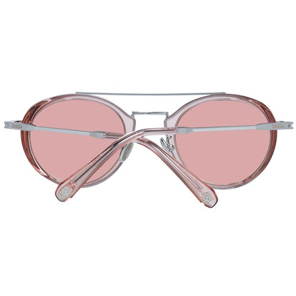 Rose metal aviator sunglasses with burgundy mirrored lenses for men