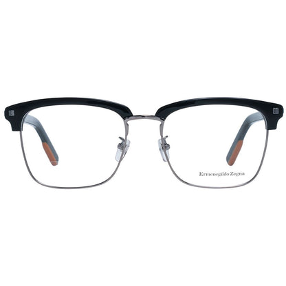 High-quality Ermenegildo Zegna Black Men Optical Frames, with full-rim square style