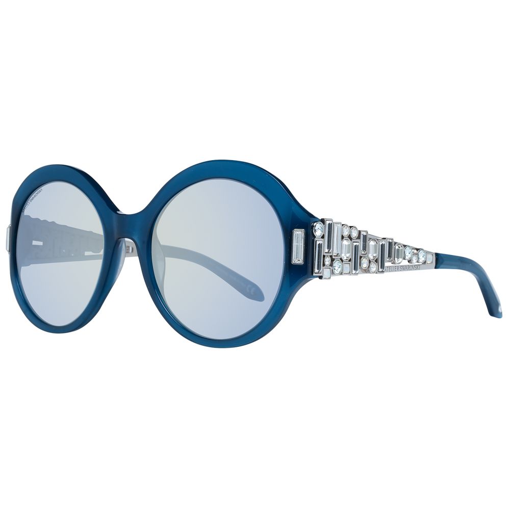 Atelier Swarovski Blue Women Sunglasses with Round Blue Plastic Frame