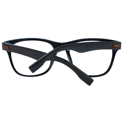 Black plastic frames with spring hinge and branded case