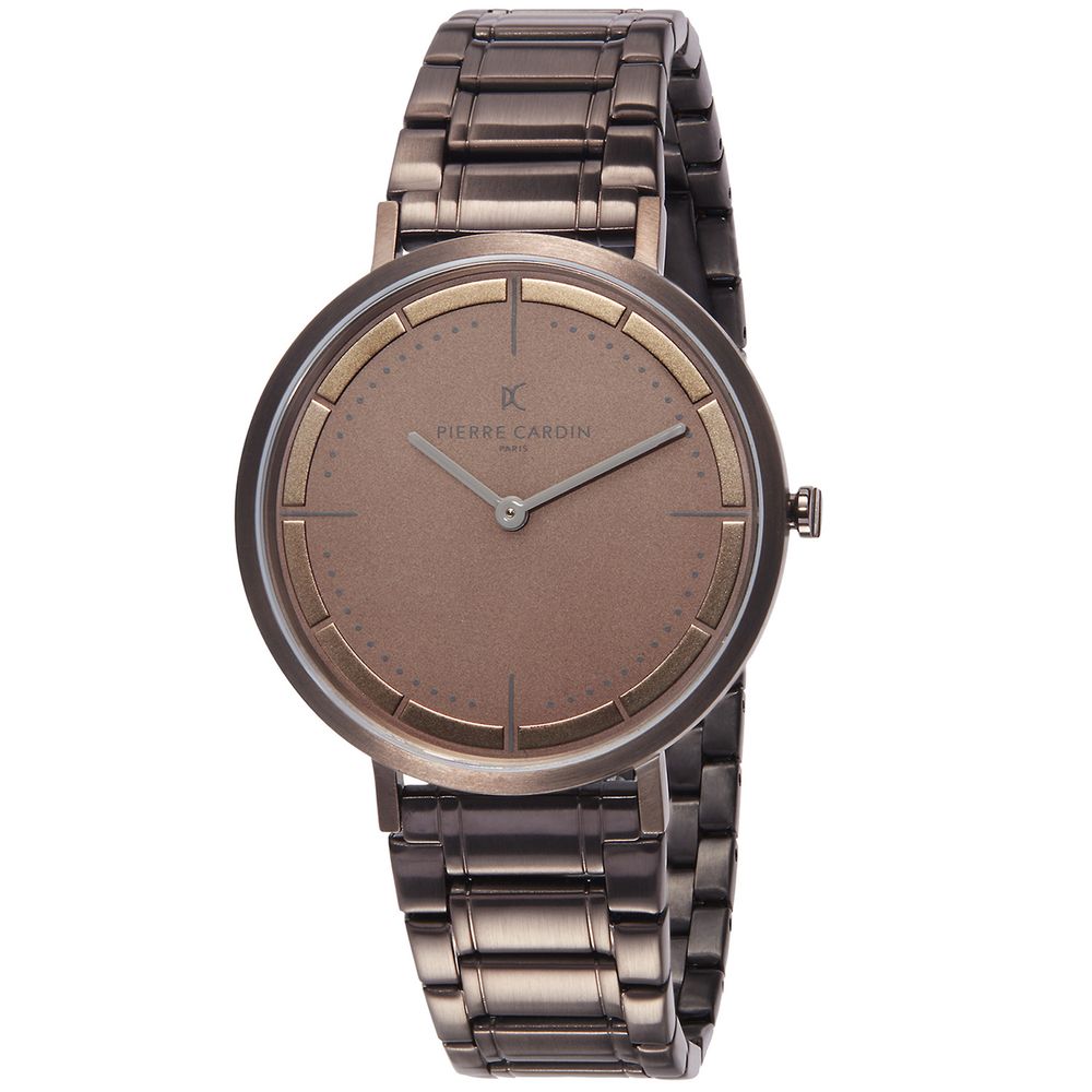 Pierre Cardin Brown Men Watch with Quartz Battery