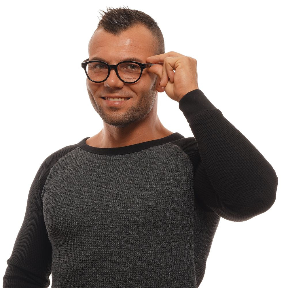 Men's black optical frames, 51-18-145 size, no extra features