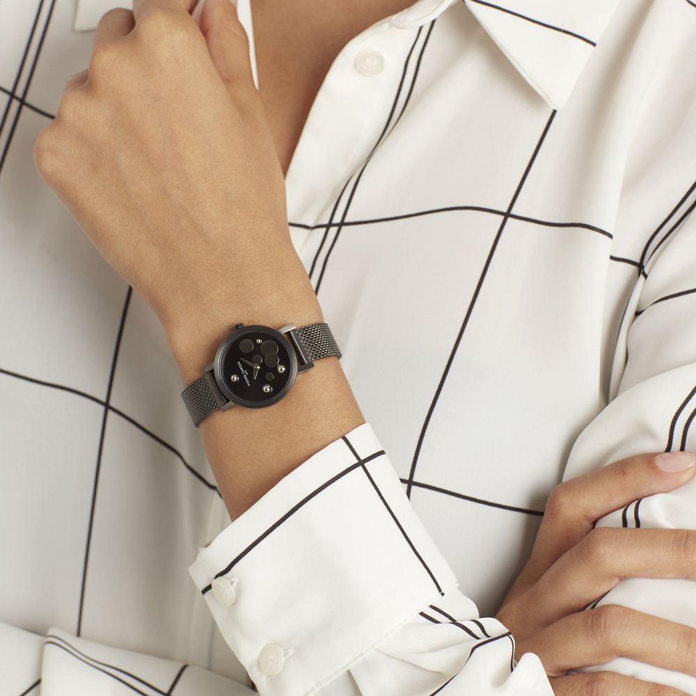 27mm stainless steel case with mineral glass and no extra functions