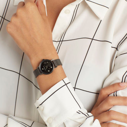 27mm stainless steel case with mineral glass and no extra functions