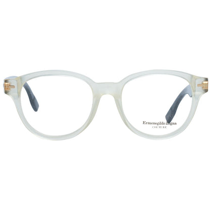 Men's round transparent plastic optical frames with spring hinge
