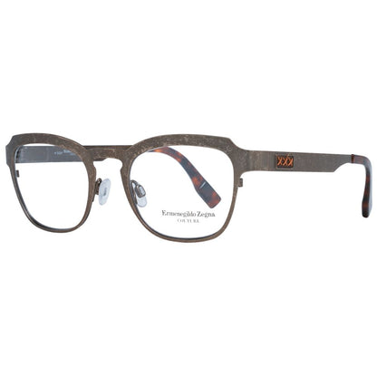 Ermenegildo Zegna Bronze Men Optical Frames, full-rim style, titanium material