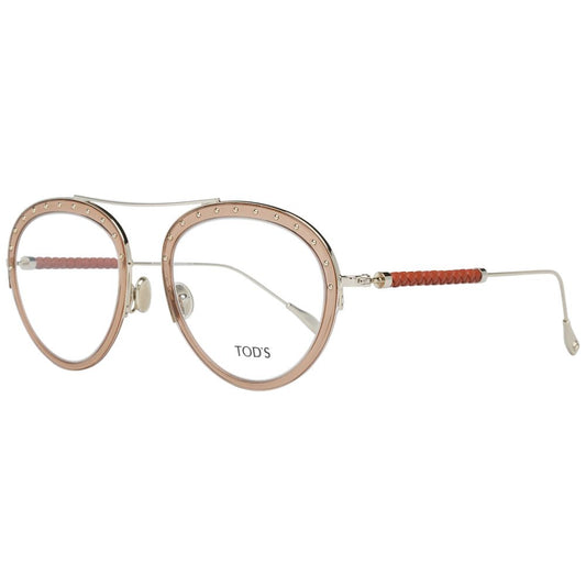 Tod's Brown Women Optical Frames with metal and plastic frame material