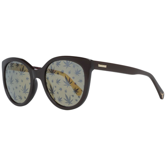 Police Brown Women Sunglasses with Gold Patterned Lenses and 100% UVA & UVB Protection