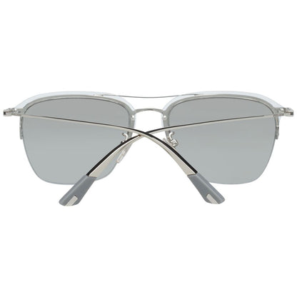 Stylish silver sunglasses for men with plastic lenses and 100% UVA & UVB protection