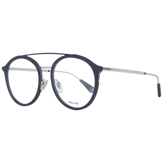 Police Gray Men Optical Frames with metal and plastic frame, full-rim style, and demo plastic lenses