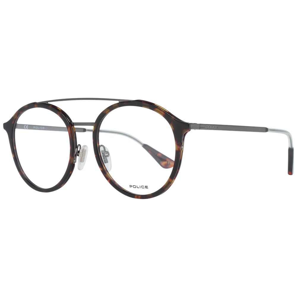 Police Brown Men Optical Frames, Aviator Style, Metal & Plastic Material