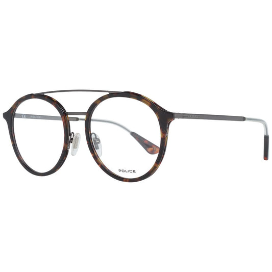 Police Brown Men Optical Frames, Aviator Style, Metal & Plastic Material