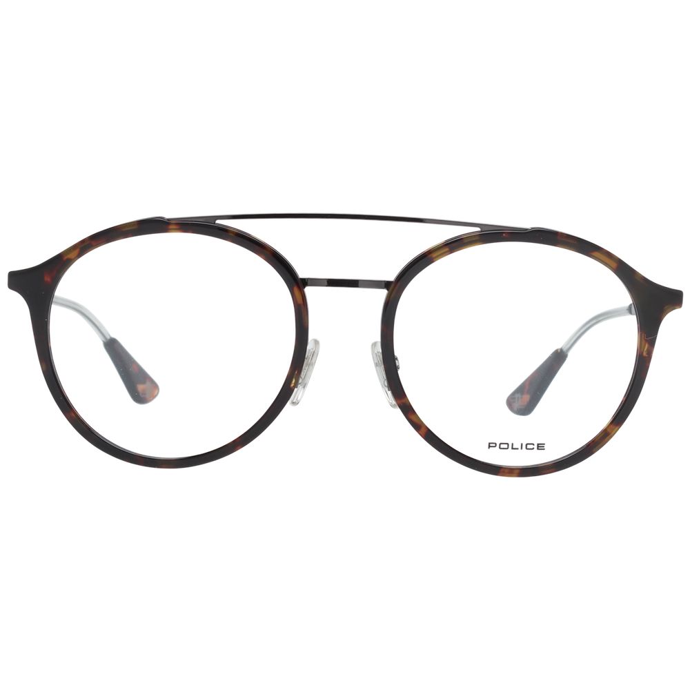  Men's full-rim brown optical frames with demo plastic lenses