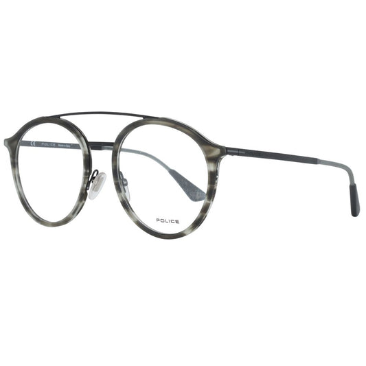 Police Gray Men Optical Frames 52-17-140 Aviator Style Demo Glasses