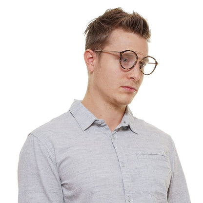 Brown men's optical frames by Police, stylish and durable eyewear