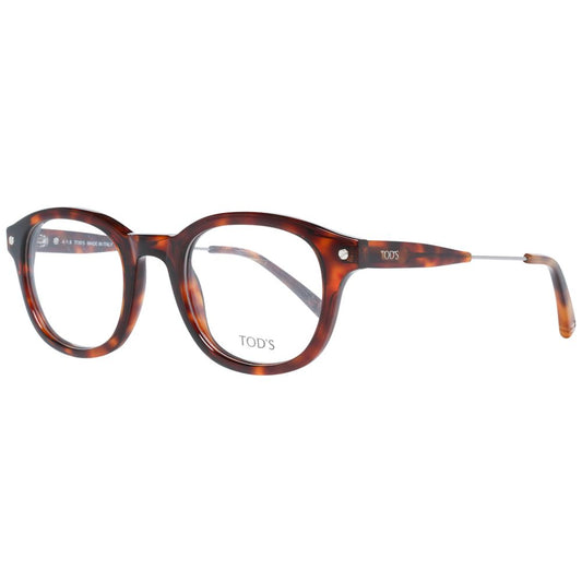 Tod's Brown Unisex Optical Frames, plastic material, full-rim style