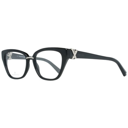 Swarovski Black Women Optical Frames with 52mm lenses width and full-rim style