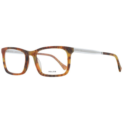 Brown plastic men's optical frames with full-rim style and branded case included