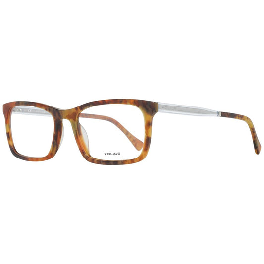Brown plastic men's optical frames with full-rim style and branded case included