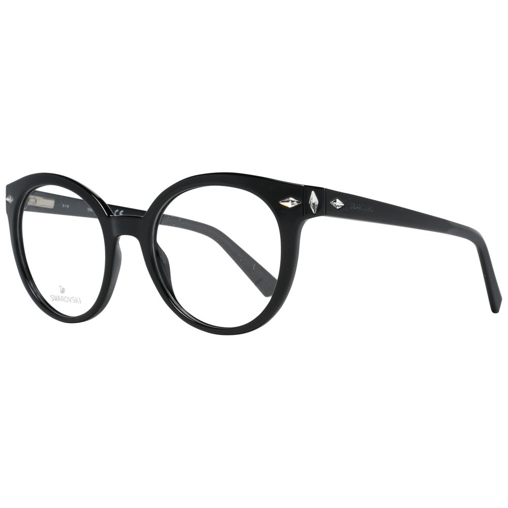 Swarovski Black Women Optical Frames, full-rim plastic frame, black color
