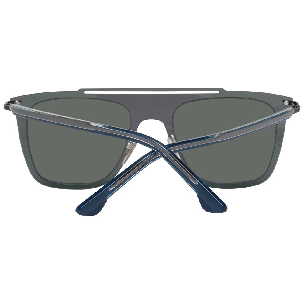 Blue Men's Sunglasses with 100% UVA & UVB Protection and Mirrored Plastic Lenses