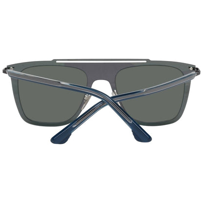 Blue Men's Sunglasses with 100% UVA & UVB Protection and Mirrored Plastic Lenses