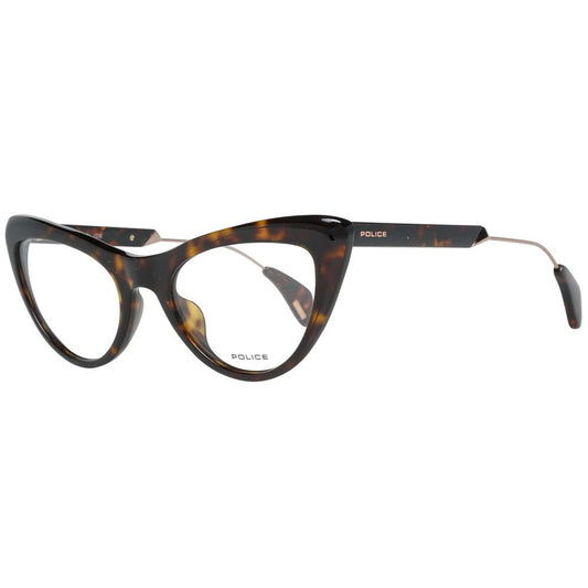 Police Women Brown Optical Frames with Metal & Plastic Frame Material