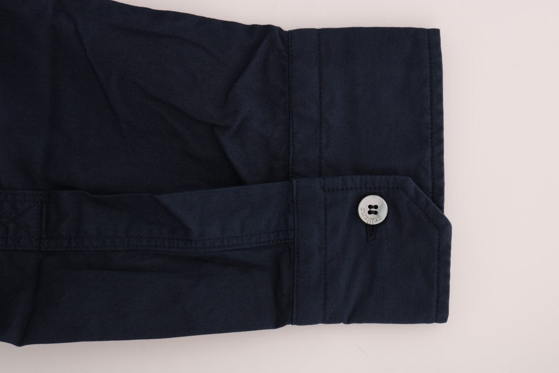 John Galliano Blue Cotton Casual Shirt for Comfort and Style